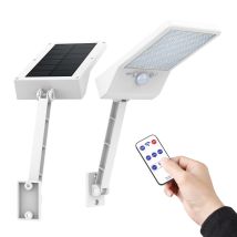 2er-set Solar-außenleuchten Mit Fernbedienung, 48 Leds, Wasserdicht, Bewegungsmelder, Multifunktionale Solar-sicherheitsleuchten Für Zäune