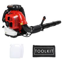 Flasidu - Benzin-laubbläser - Rucksackmodell - 75,6 Cm³ - 3,1 Kw Leistung - 850 Cfm Luftdurchsatz - 10,5 Kg Nettogewicht