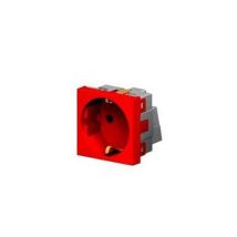 Módulo Enchufe Schuko 45x45 De Mmconecta Rojo