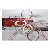 Kuateh - Abstrakte Gemälde Kuatéh I 120 X 80 Cm Collage 3d Mit Aluminium Elementen