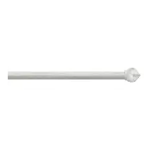 Tubo Tenda In Acciaio Colore Avorio Oro Estensibile Da 120 A 210 Cm. Con Terminale A Bulbo