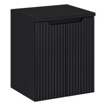 Meuble Sous Vasque + Plateau 50 Cm - A Portes - Astral Black - Livraison Gratuite
