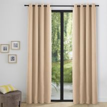 2er-set Thermo-verdunkelungsvorhänge Beige 140 X 260 Cm - Beige