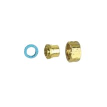 Raccordo Diritto In 2 Pezzi Per Gas Piatto, A Saldare Su Rame - 20x27/22