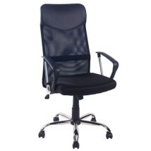 Muvip - Silla De Oficina Y Escritorio Ergonómica Con Reposabrazos, Elegante Para Tu Espacio De Trabajo, Ajustable En Altura, Soporte Lumbar, Negro