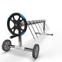 Arebos - Mobiles Aufrollsystem Für Solar- Und Poolplanen, Poolaufroller Mit Verstellbarer Länge Von 3 M Bis 5,70 M, Aus Witterungsbeständigem Material