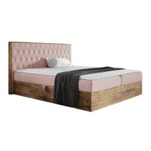Lit Boxspring Navis Ii, Faro 14, Continental, Double, 140x200, Tissu, Disponible, 148x208x103cm