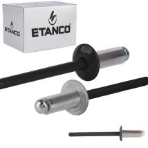 Rivetti in alluminio 4x10mm RAL 9005 – 500 pezzi – Etanco