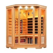 Vidalux 3 Person Corner Full Spectrum Infrared Sauna With Complete Heat