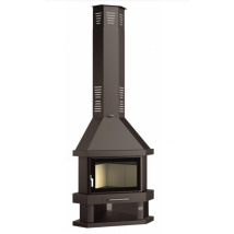 Chimenea Leña Rincón Fm Modelo C-300 Rk Cristal Serigrafiado.