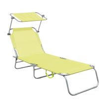 Linder Exclusiv Klappbarer Gartenliege Mit Baldachin Lime Grün