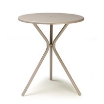 Gbshop - Table De Jardin, Table Ronde Extérieur Leo Beige En Metal, Scab Design