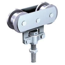 Mantion - Marco De Fijación 2 Rodillos Delrin - Tornillo De Fijación M10 - Capacidad De La Puerta: 40 Kg - 235d