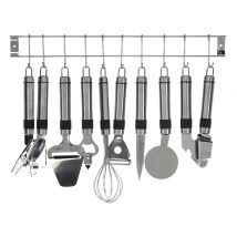 Set di Utensili da Cucina Misti in Acciaio Inox – 9 Pezzi Essenziali – WADIGA