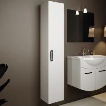Colonna Bagno Sospesa In Mdf 1 Anta 160cm L=33cm H=163cm P=33cm Larice/olmo Mobo