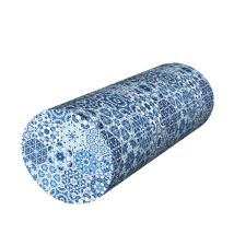 Almohada De Rehabilitación Con Rodillo Málaga Ø15x40 Cm - Terciopelo, Espuma Viscoelástica, Para Soporte De Cuello Y Espalda, Bertoni