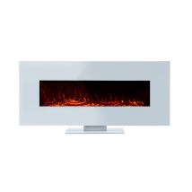 Kekai - Elektro Wandkamine Für Innenbereich 1600w Alaska 128x26x61 Cmmit Feuersimulation 2 Leistungstufen Mit Fernbedienung