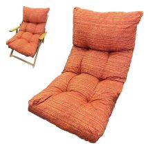 Marvin Cuscino Per Poltrona Sedia Sdraio Relax Giardino Esterno Tessuto In Legno Imbottito Reclinabile Pieghevole Aragosta