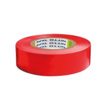 Cinta adhesiva aislante roja 19 mm x 20 m – PVC – 10 piezas – Resistencia al paso de corriente 1.3 × 10¹4 Ohm/cm