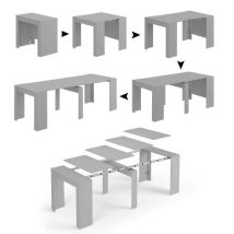 Konsolentisch Compton, Ausziehbarer Esstisch, Tisch Mit Mehrzweckverlängerungen, Die Auf Bis Zu 10 Sitzplätze Erweitert Werden Können, Cm 51/237x90h78