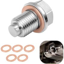 Tappo Di Scarico Per Auto M14 X 1,5, Tappo Di Scarico Con Guarnizione Di Scarico, Tappo Di Scarico Dell'olio Magnetico, Guarnizione Del Tappo Di 