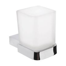 Glashalter New York Von Roman Dietsche - Mit Glas - Chrom/satiniert - 853410