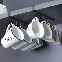 Set Mit 2 Haken Zur Aufbewahrung Von Tassen, Kleiderschränken, Küchenutensilien, Krawatten, Gürteln Und Schals, Hängeregal Unter Dem Kleiderschrank (