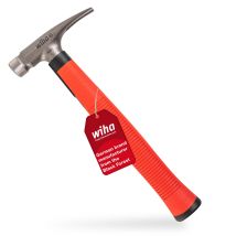 Toolland - Wiha Electrician's Hammer 300 G (42071), Electrician's Tool For Electrical Work, Flat Surface On The Hammer Handle For Fitting Cables And 