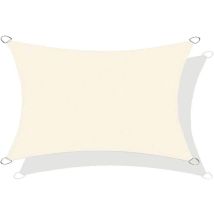 Rechteckiges, Wasserdichtes Sonnensegel, Uv-beständige Pergola/carport Für Terrasse, Garten, Gewächshaus, Balkon Und Camping, 2 X 5 M, Beige
