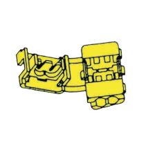 Velleman – Giunzione rapida gialla – 100 pezzi – Colore giallo, Compatibilità cavi: AWG 12-10 / 4-6 mm²