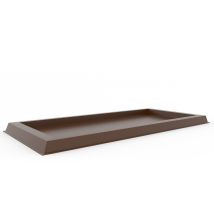 Tekcnoplast - Platillo Rectangular De Resina 108,5x49 Para Maceta Mod. Matera Bronze