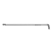 Pb Swiss Tools Clé Mâle Coudée 6 Pans 90°– 100° Longue, Avec Tête Sphérique Et Tige Courte Chromé, Hexagonal: 8 Mm