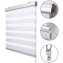 Sol Royal Tenda A Rullo Doppio Strato Con Cassetta Soldecor Dk9 - Installazione Anche Senza Trapano bianco, 160x140 Cm