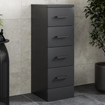 Black 4 Drawer Storage Unit 250 X 300mm - Alpine