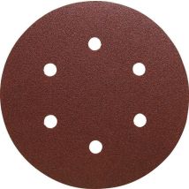150mm 6 Hole Paper Sanding Discs 180g - Klingspor