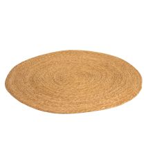 Alfombra redonda de fibra natural Bali Bulrush – 80 cm – Estilo boho – Ideal para interiores y exteriores