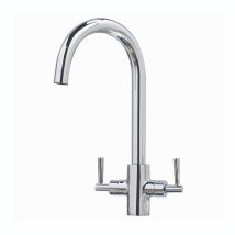 Kingston Kitchen Sink Mixer Tap Dual Handle - Chrome - Orbit