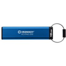 Kingston Technology Ironkey Keypad 200 Usb-stick Usb Typ-a 3.2 Gen 1 (3.1 Gen 1) Blau