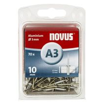 Novus Blindnieten Typ A3/10 Aluminium 70 Stück Blindnieten