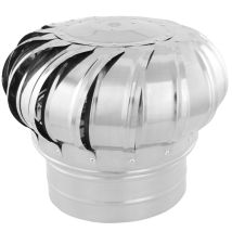 Primematik - Galvanized Steel Rotating Chimney Cowl Cap Spinner Anti-downdraught 200 Mm Pipefit