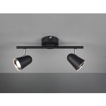 TOULOUSE LED Deckenstrahler 2-flammig schwarz matt 800 Lumen warmweiß IP20 schwenkbar REALITY