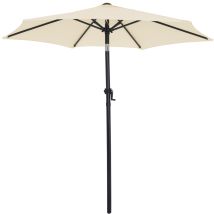 Kingsleeve Ombrellone Pieghevole Con Manovella 200 Cm Con Protezione Uv 80+ Con Copertura Protettiva Alluminio Rotondo 2m Balcone Terrazza Giardino 