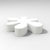 Austellungsplattform 100 Cm Aus Glänzend Weisses Polyethylen Mod. Floris