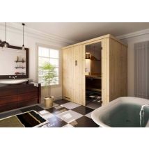 Finntherm - Sauna Intérieur Cime Naturel , 40 Mm Épaisseur De Paroi 194 X 144 Cm