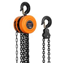 Paranco Manuale A Catena Con Gancio Robusto Teeno, Capacità Di Carico 2 Tonnellate Altezza Di Sollevamento 3,0 M, Catena G80, Arancione (2 T 3 M)