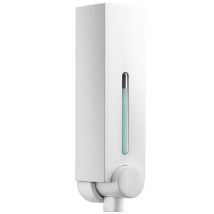Euroshowers Mini Chic Single Square Liquid Soap Shampoo Gel Dispenser Pump White