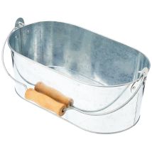 Genware Nev-gstc2815 Contenitore Ovale In Acciaio, Da Tavola, 28 X 15,5 X 10 Cm