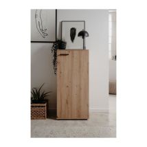 Finori - Mobile Per Scarpe Satos - Rovere Artigianale - 100 X 110 X 34 Cm - Capacità 12 Paia
