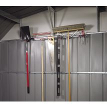 Spacemaker - Metall Gerätehaus Zubehör Werkzeugleisten Set Silber 65 Cm