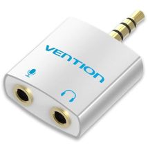 Venzione Adattatore Audio Bdbw0/ Jack 3,5 Maschio - 2x Jack 3,5 Femmina/ Bianco